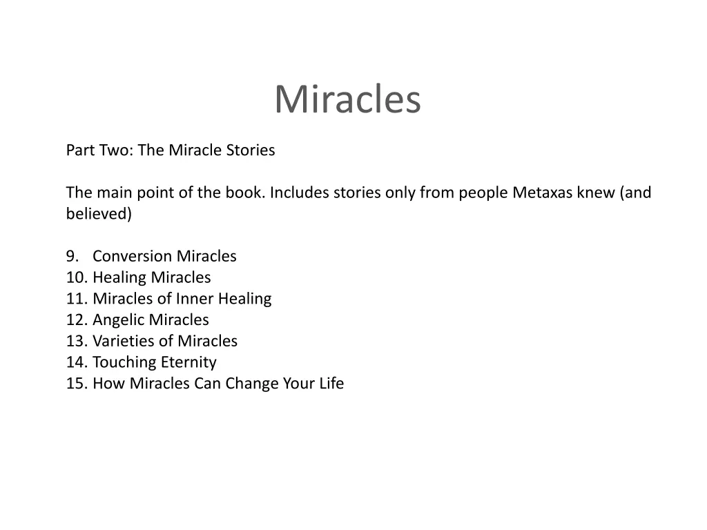 miracles 2