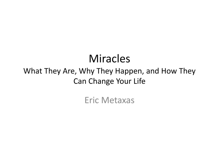 miracles