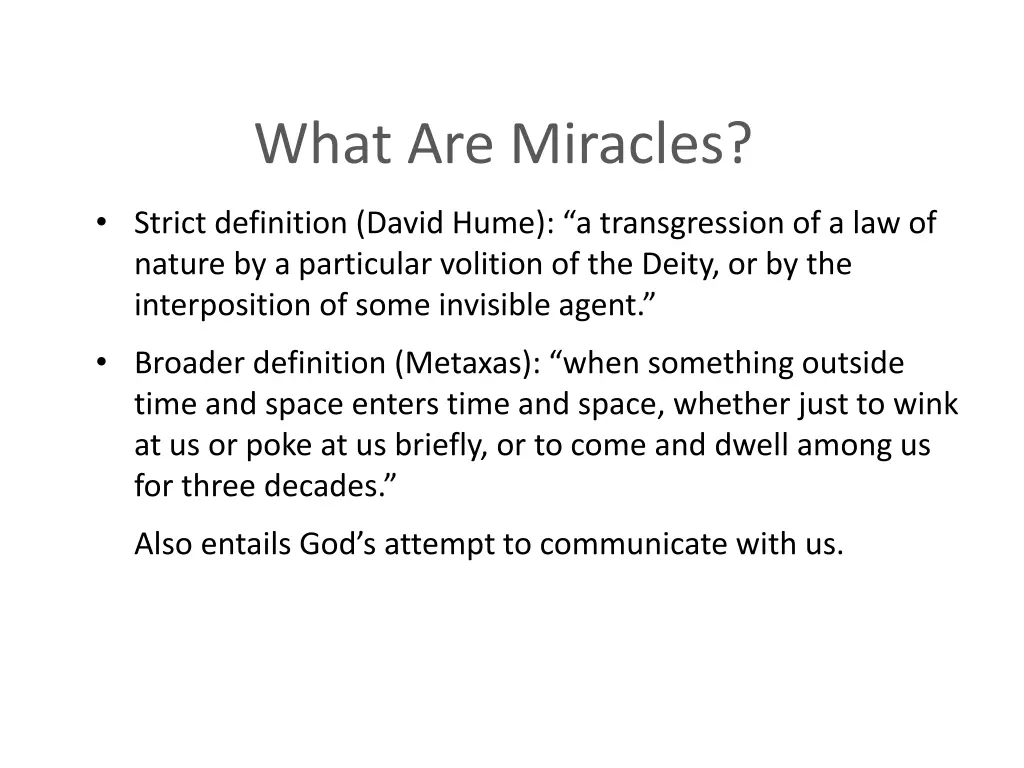 what are miracles