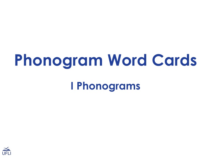 phonogram word cards