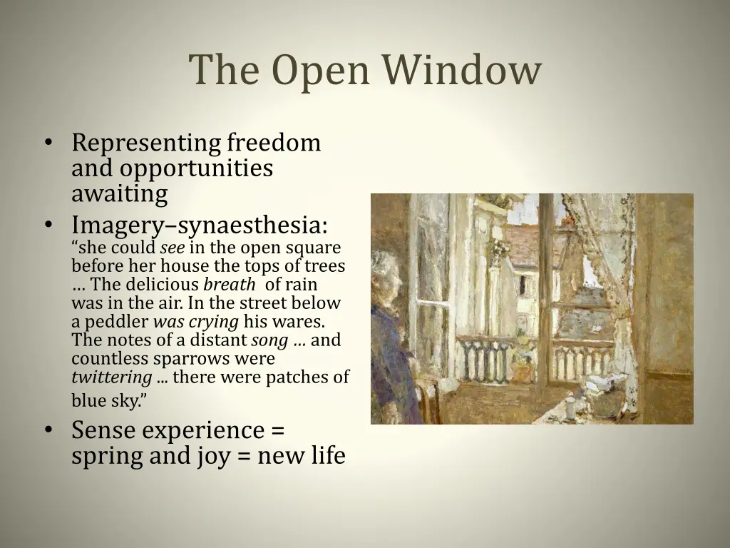 the open window