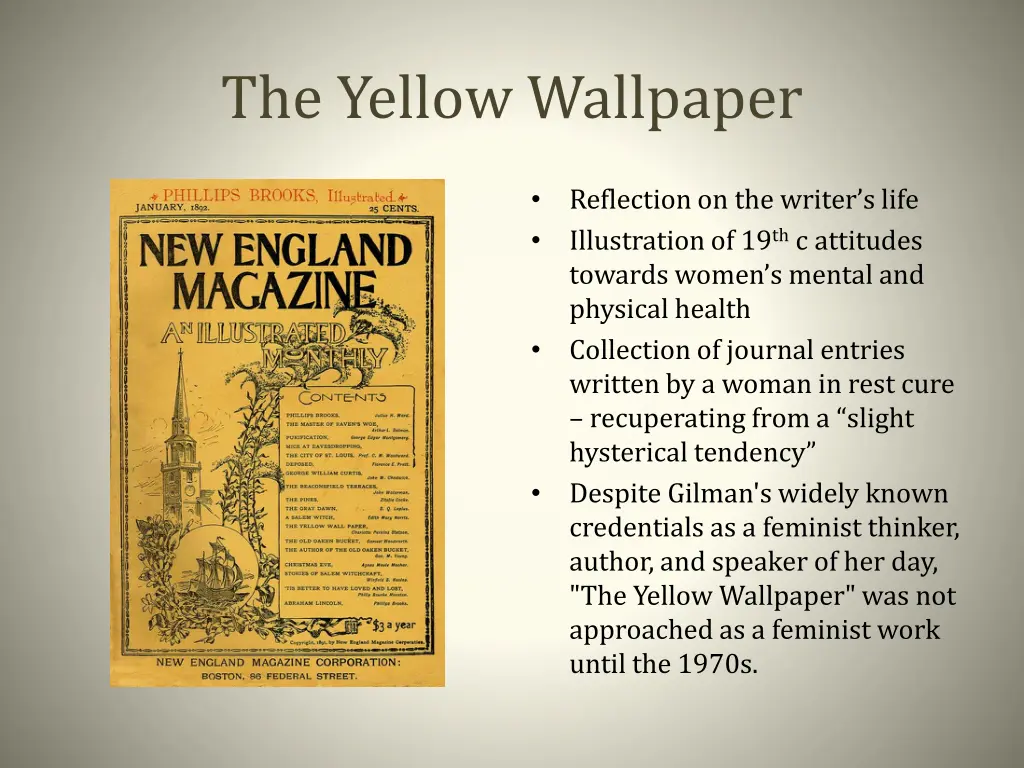 the yellow wallpaper