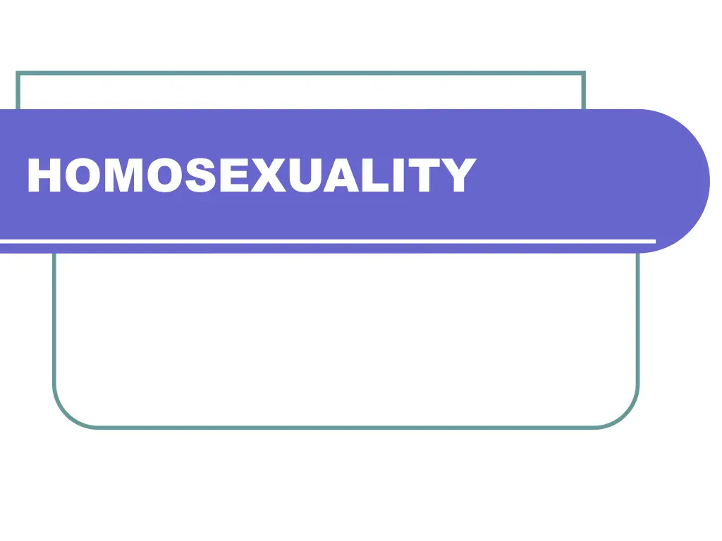 homosexuality