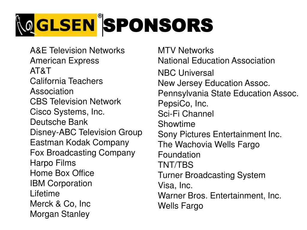 sponsors sponsors