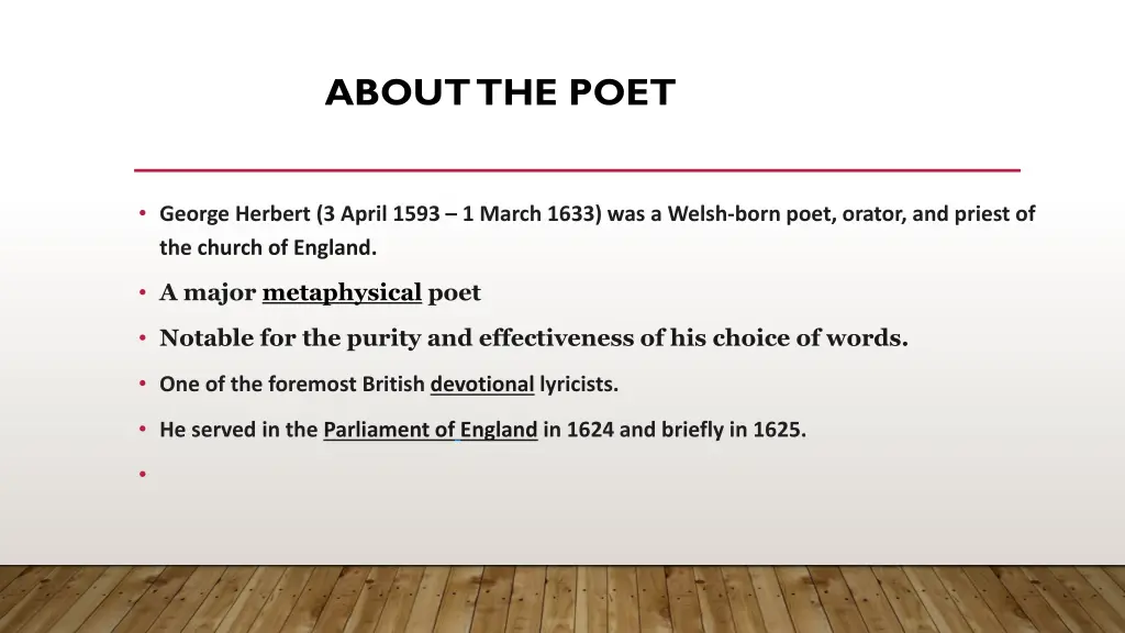 about the poet