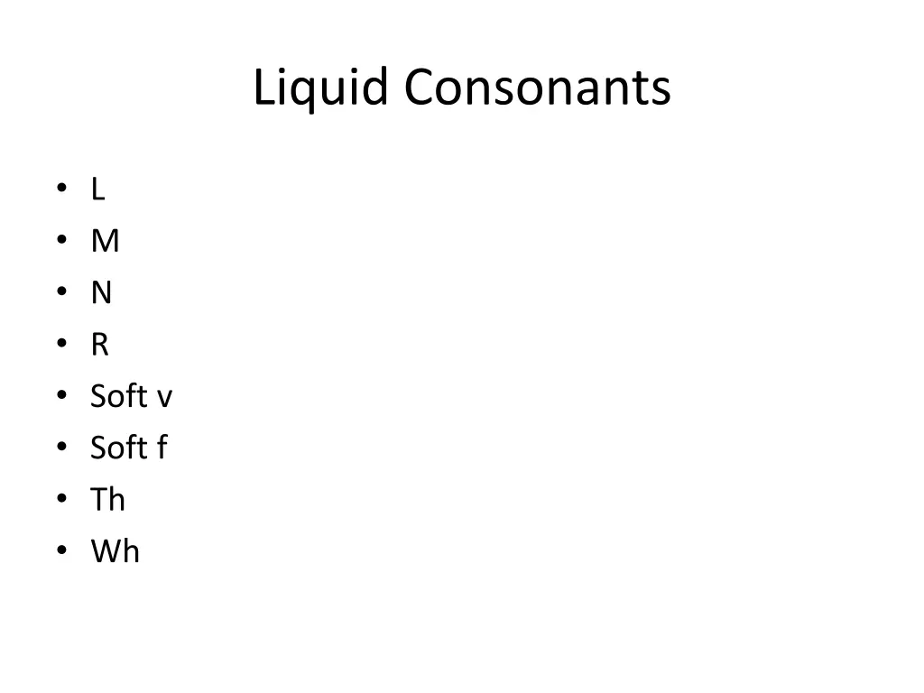 liquid consonants