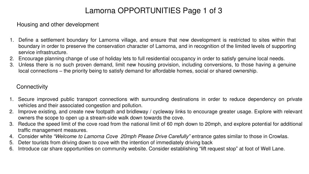 lamorna opportunities page 1 of 3