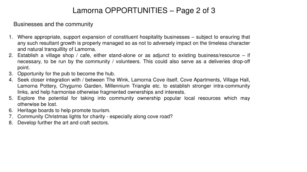 lamorna opportunities page 2 of 3