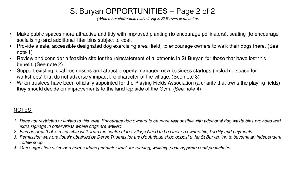 st buryan opportunities page 2 of 2 what other