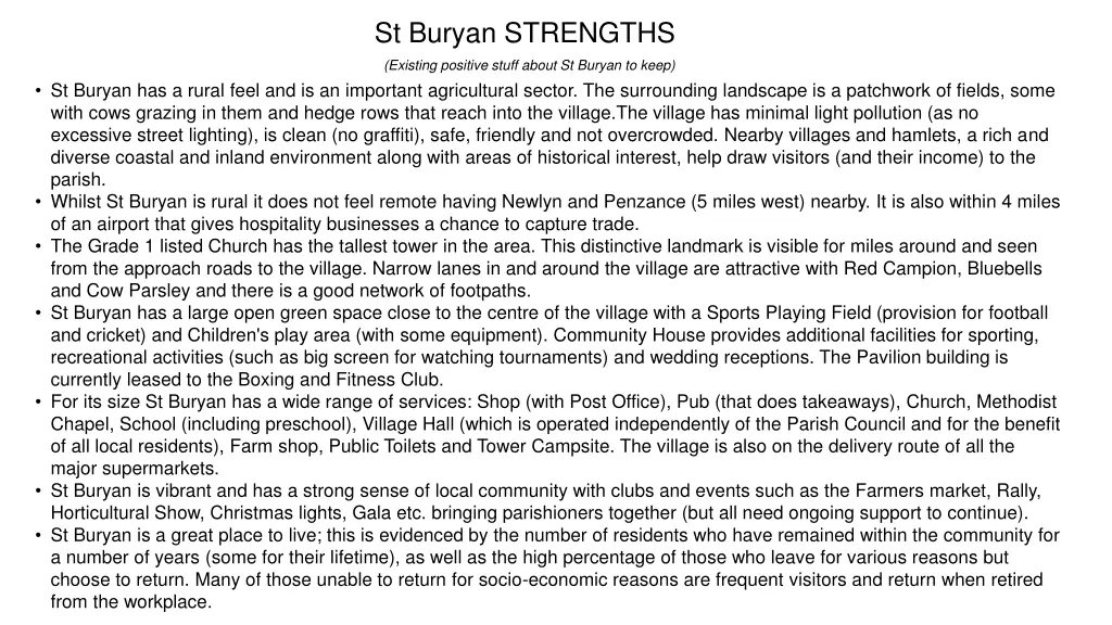 st buryan strengths