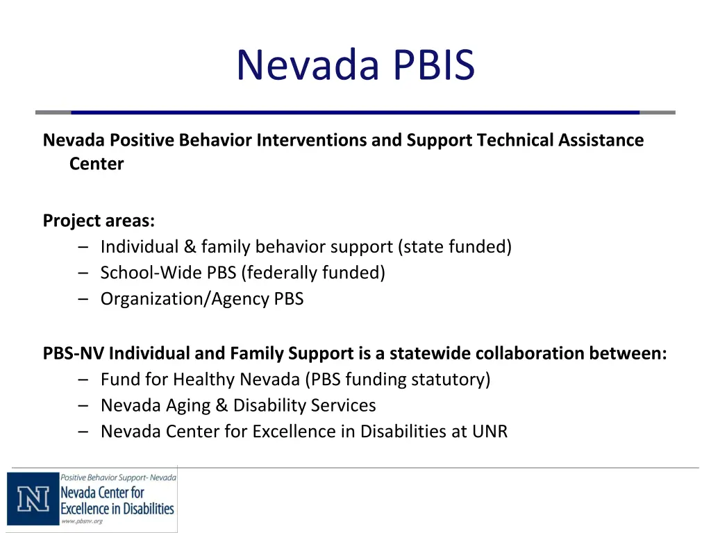 nevada pbis