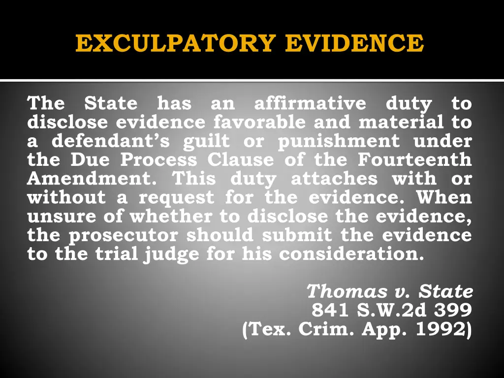 exculpatory evidence