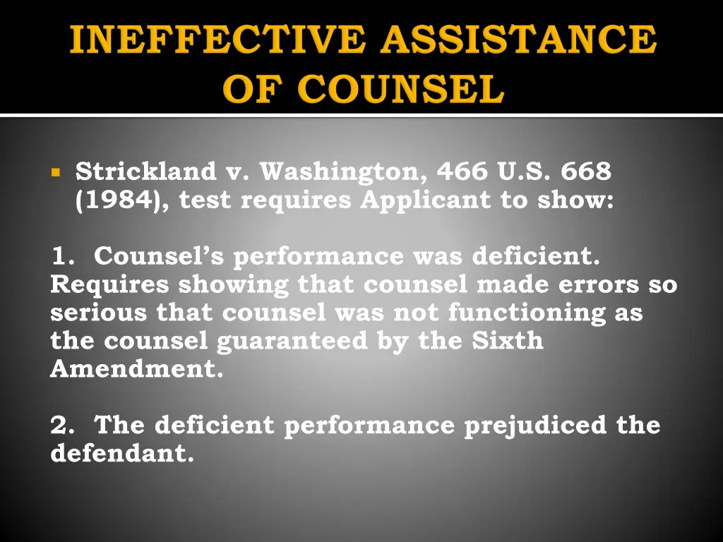 strickland v washington 466 u s 668 1984 test