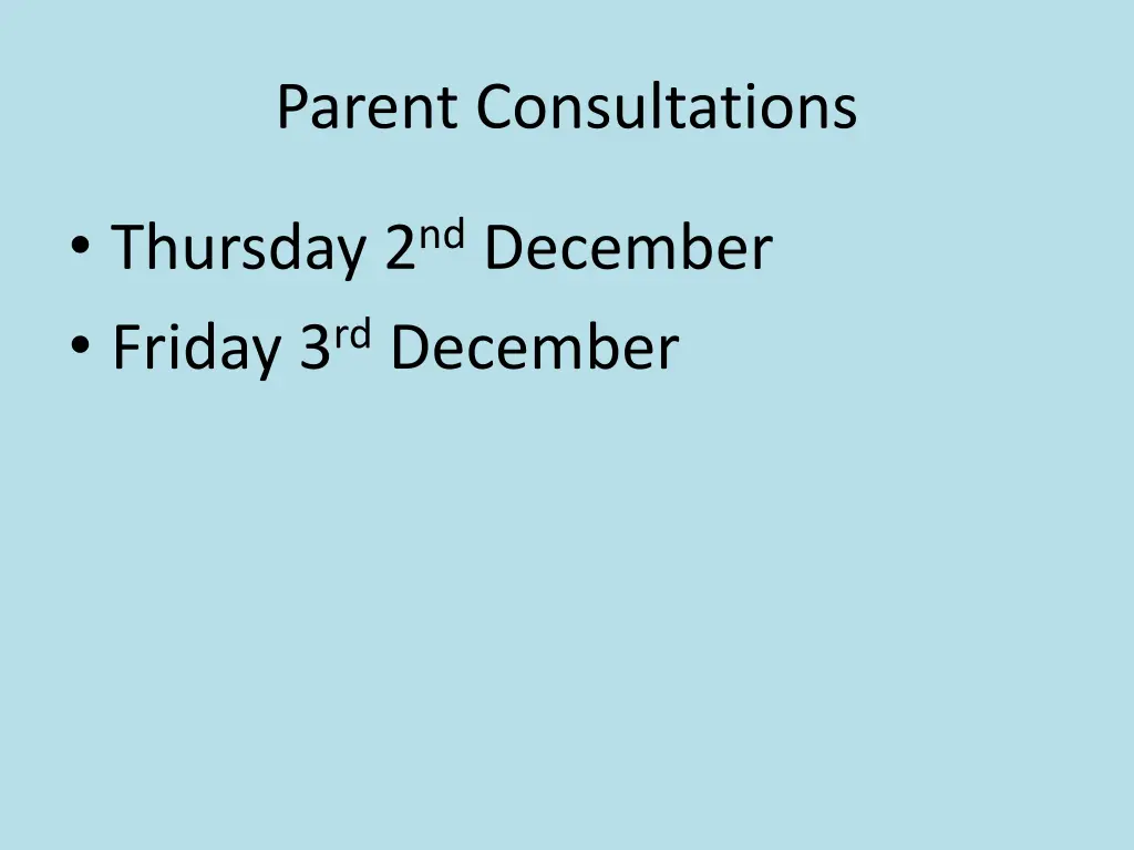 parent consultations