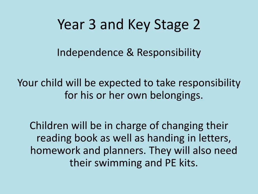 year 3 and key stage 2