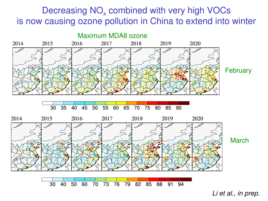 decreasing no x combined with very high vocs