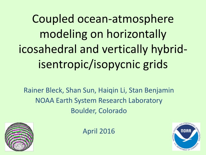 coupled ocean atmosphere modeling on horizontally