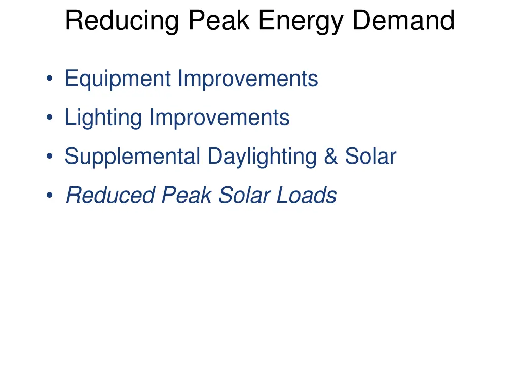 reducing peak energy demand 1