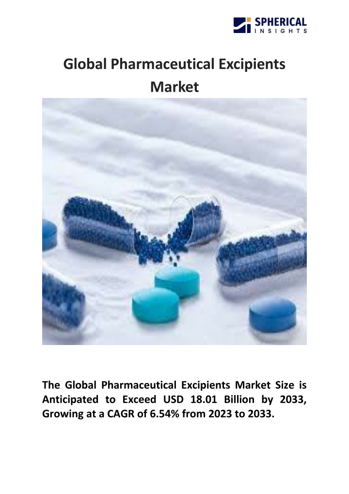 global pharmaceutical excipients market