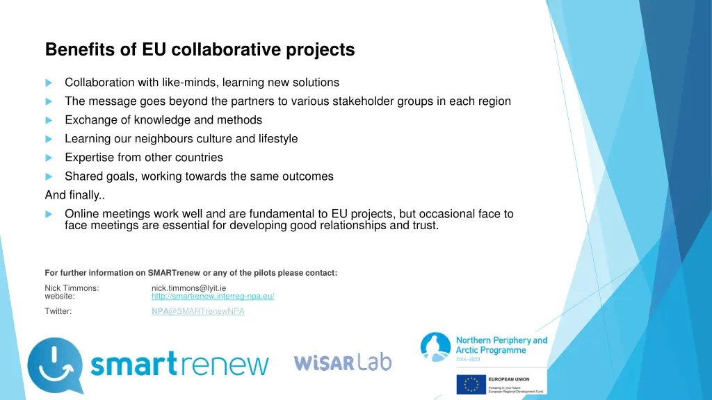 benefits of eu collaborative projects