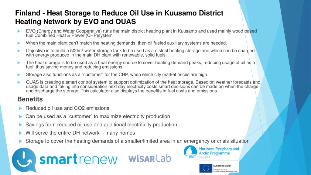 finland heat storage to reduce oil use in kuusamo