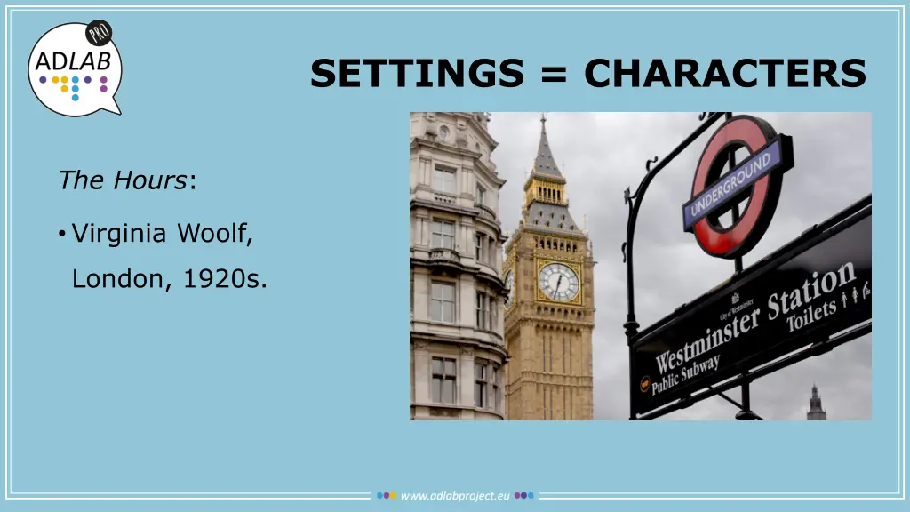 settings characters