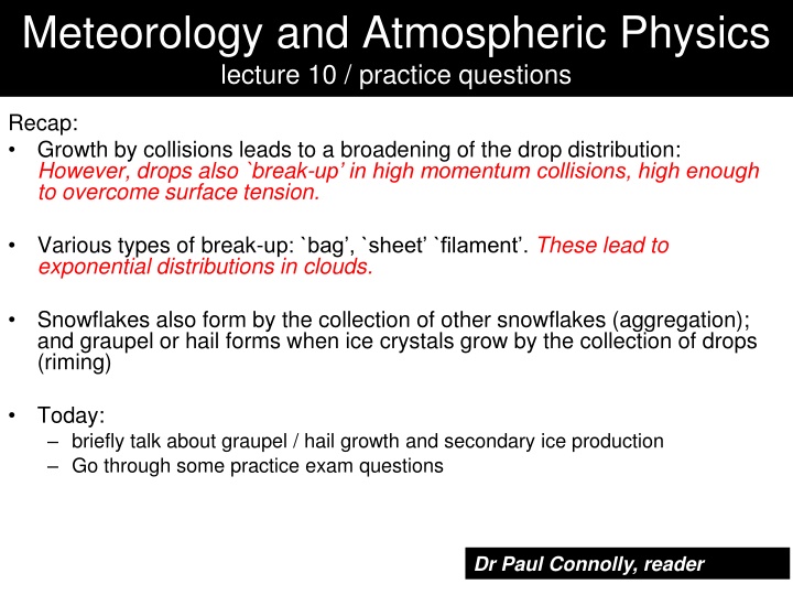 meteorology and atmospheric physics lecture