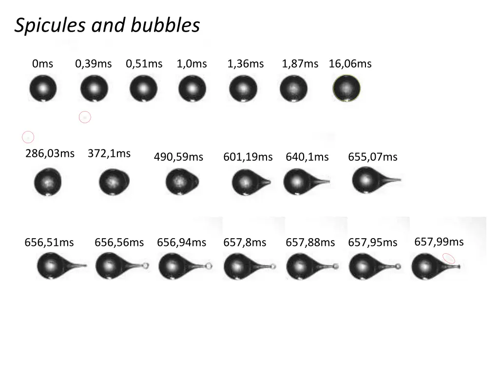 spicules and bubbles