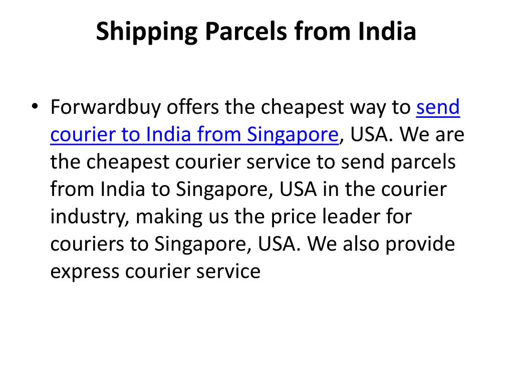 shipping parcels from india 1