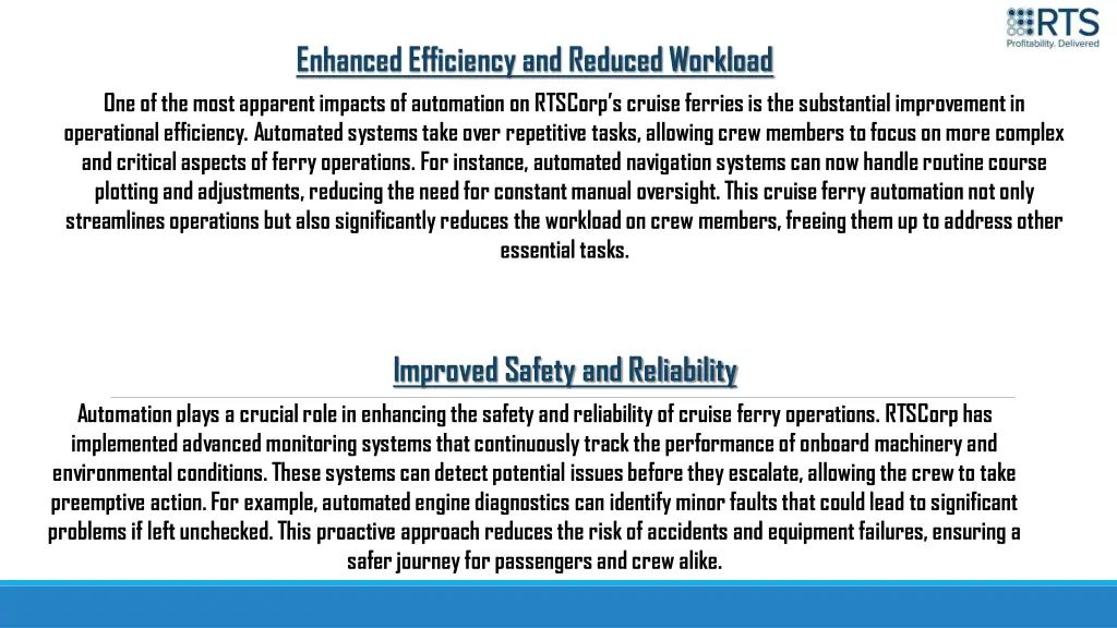 enhanced efficiency and reduced workload