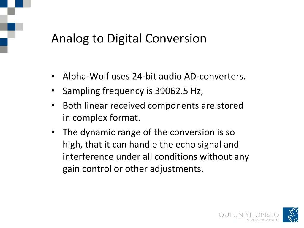 analog to digital conversion