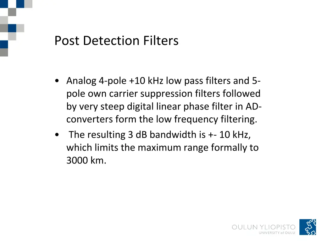 post detection filters