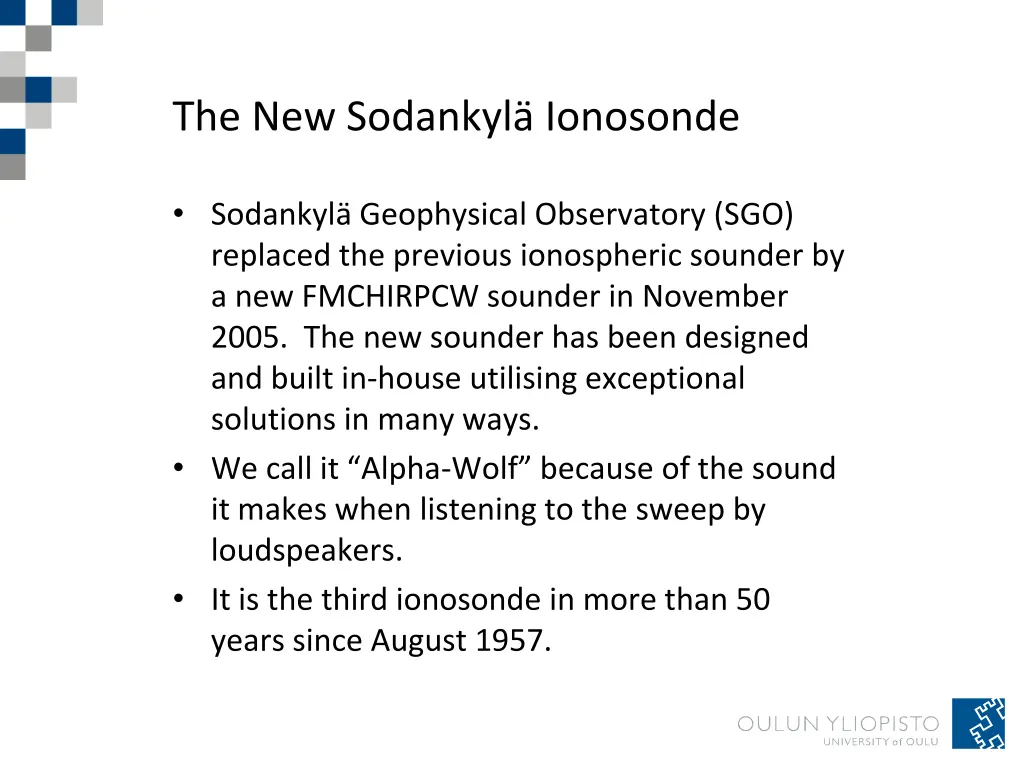 the new sodankyl ionosonde