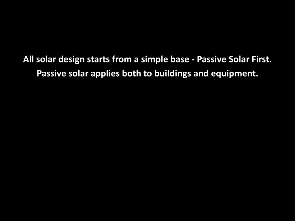 all solar design starts from a simple base