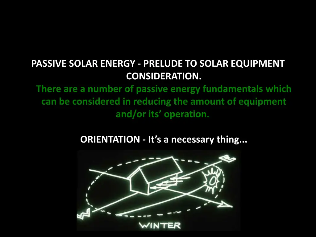 passive solar energy prelude to solar equipment