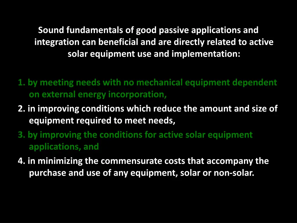 sound fundamentals of good passive applications