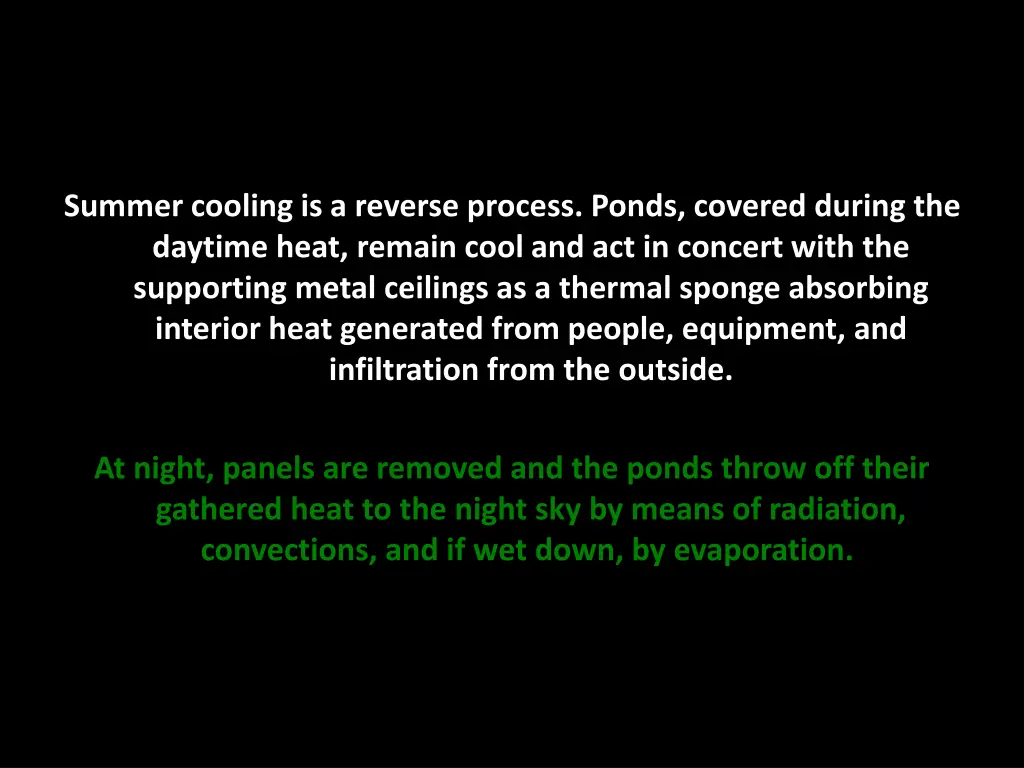 summer cooling is a reverse process ponds covered