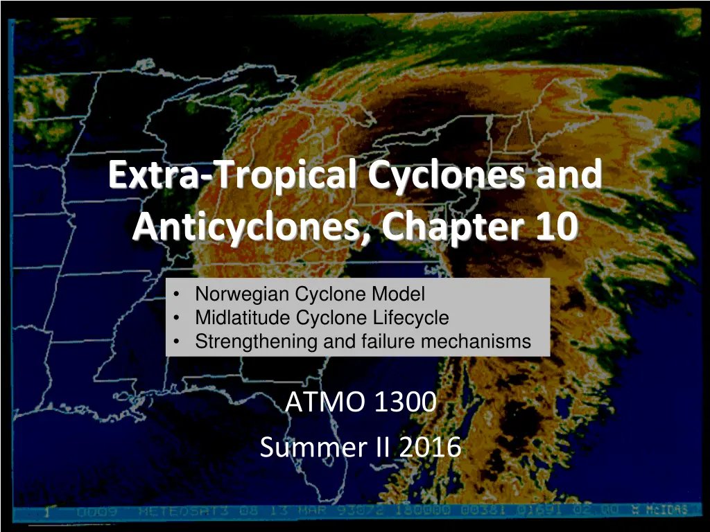 extra tropical cyclones and anticyclones chapter 1