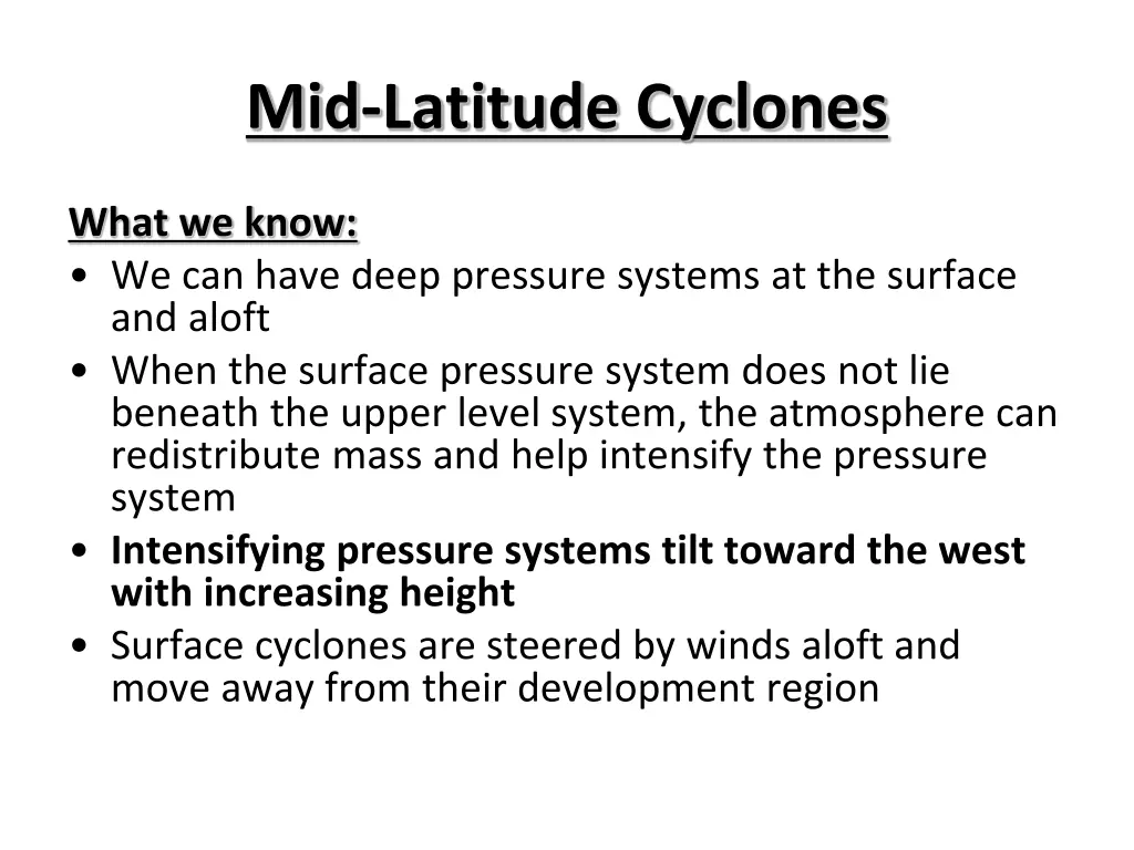 mid latitude cyclones 2