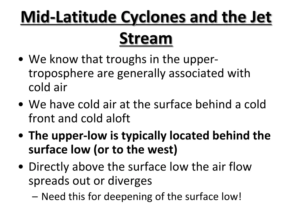 mid latitude cyclones and the jet stream we know