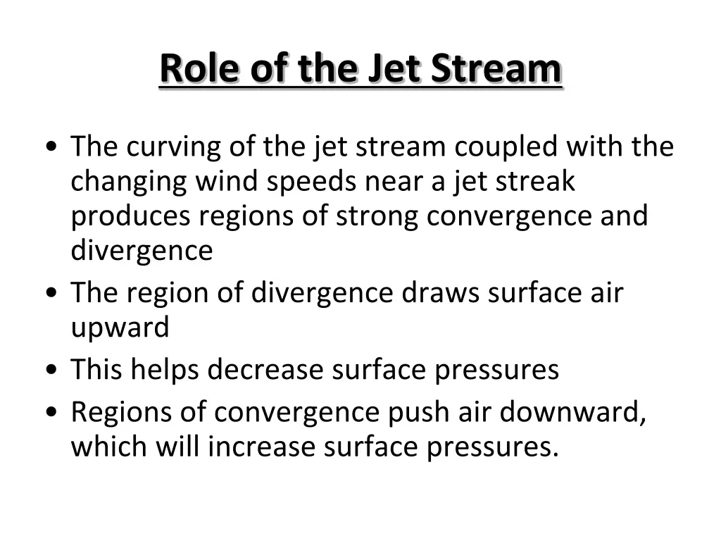 role of the jet stream 1