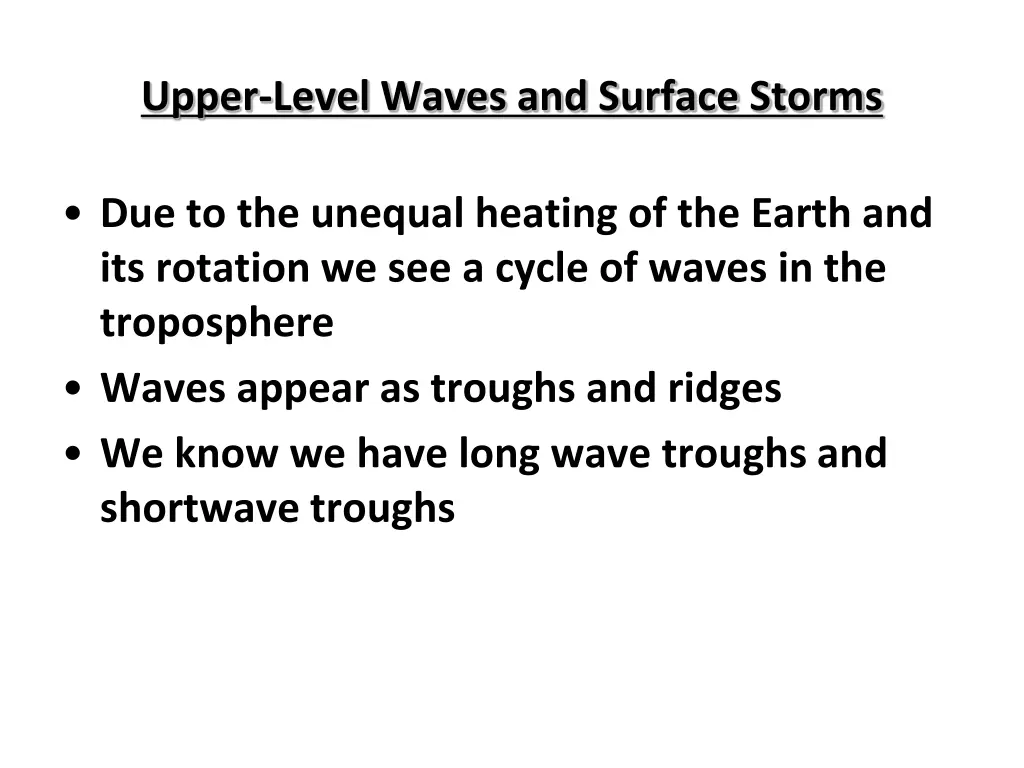 upper level waves and surface storms 1