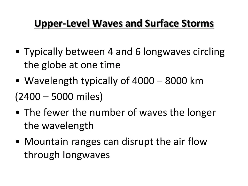 upper level waves and surface storms