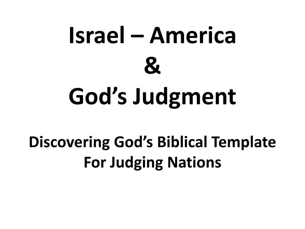 israel america god s judgment