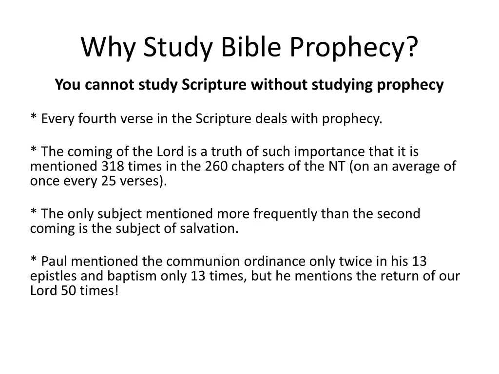 why study bible prophecy 2