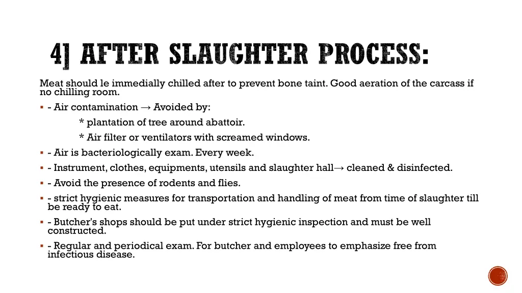 4 after slaughter process