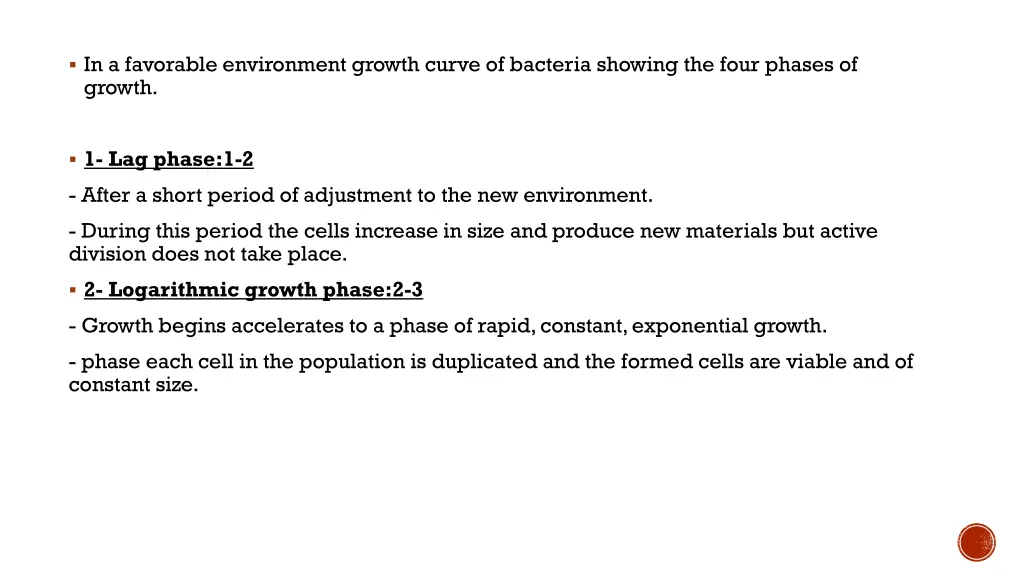 in a favorable environment growth curve