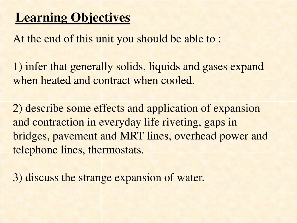 learning objectives