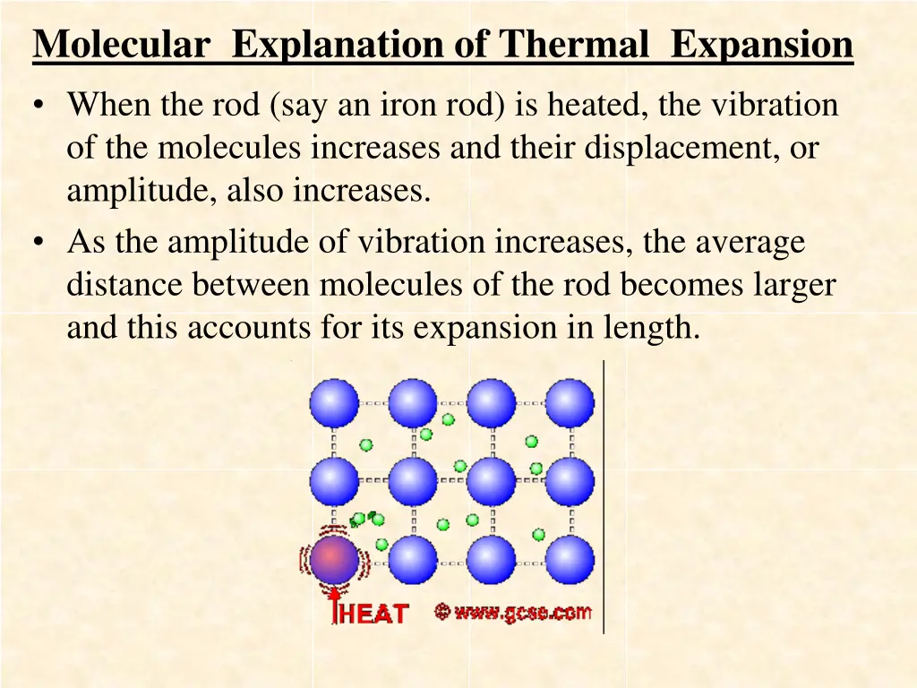 molecular explanation of thermal expansion