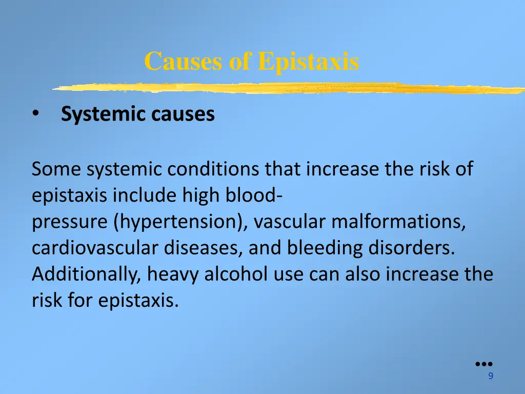 causes of epistaxis 1